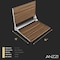 Anzzi Shower Seat, 17 in L, Natural Teak Wood, Polished Chrome AC-AZ203 - alternate 6